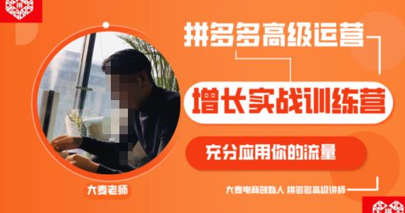 【免费分享】拼多多高级运营增长实战训练营，充分应用你的流量【大麦电商】（拼多多2980元付费课程）