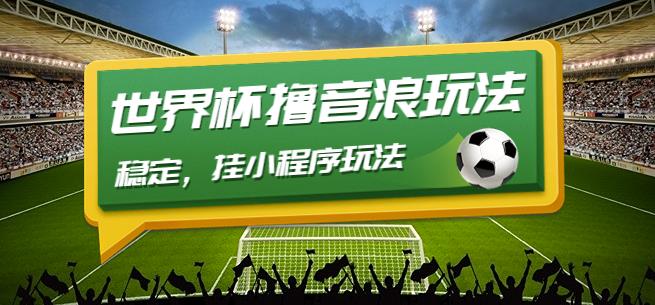 【价值998】世界杯撸音浪教程，稳定，挂小程序玩法
