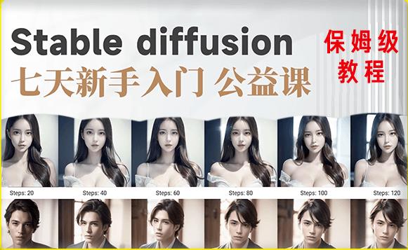 【6306期】【AI训练营】全网第一个系统的stable diffusion基础课，新手入门必看