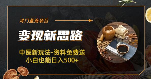 【7137期】冷门蓝海项目-中医新玩法-资料免费送小白也能日入500+【揭秘】