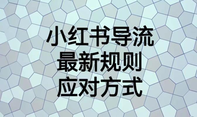 【7469期】小红书导流最新规则应对方式【揭秘】