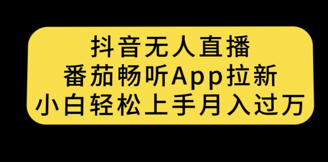 【8590】抖音无人直播，番茄畅听APP拉新，小白轻松上手月入过万