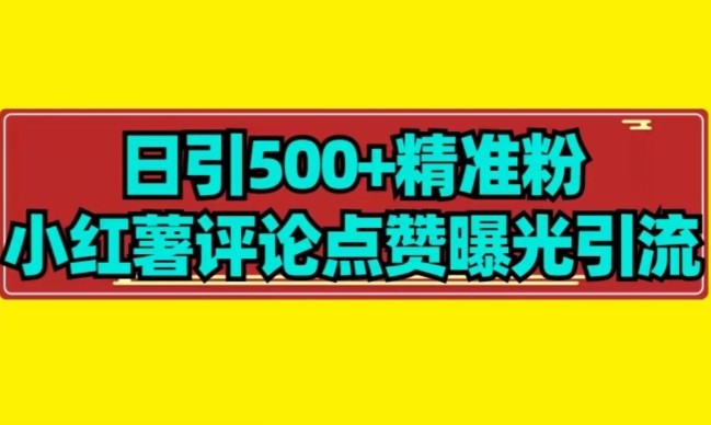 【8815】【日引500+】小红薯评论点赞无限曝光引流拆解