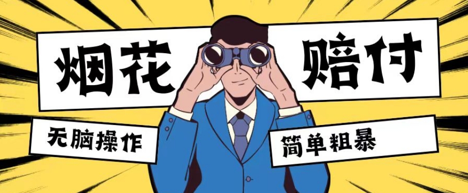 【9828】最新蓝海玩法，烟花爆竹赔付，单订单赔付200-500无脑操作【仅揭秘】