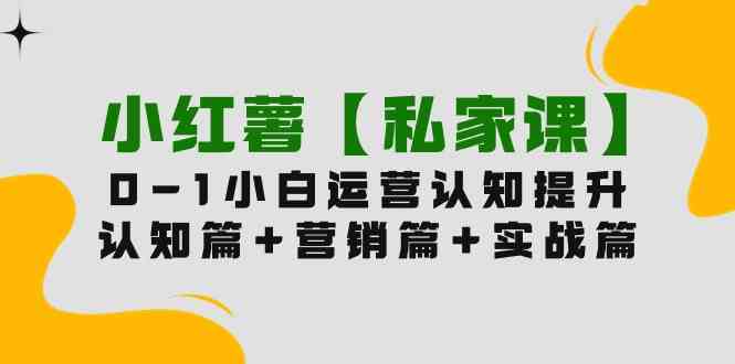 【12009】小红薯【私家课】0-1玩赚小红书内容营销，认知篇+营销篇+实战篇（11节课）