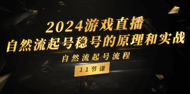 【13627】2024游戏直播-自然流起号稳号的原理和实战，自然流起号流程（11节）