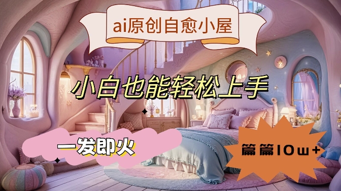 【14292】ai原创治愈小屋，小白也能轻松上手，一发即火，篇篇10w+【揭秘】