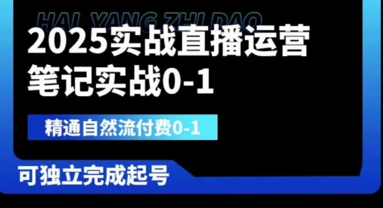 【17332】2025实战直播运营0-1，精通自然流付费0-1，可独立完成起号