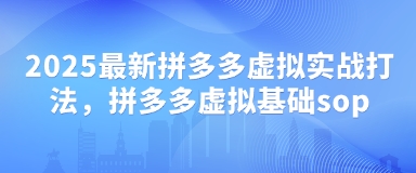 【17528】2025最新拼多多虚拟实战打法，拼多多虚拟基础sop