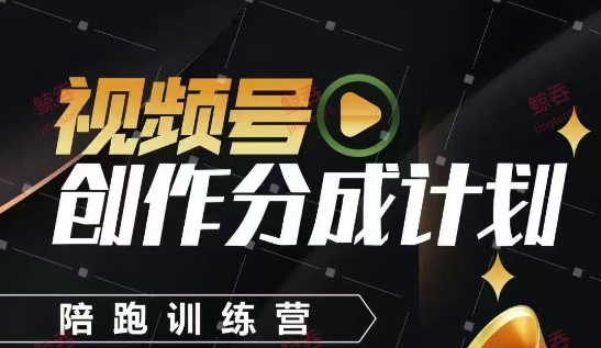 【17718】视频号创作分成计划陪跑训练营，手把手教会你如何制作视频，细水长流型项目