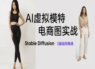 【17896】AI虚拟模特电商图实战，AI绘画Stable Diffusion 0基础到精通