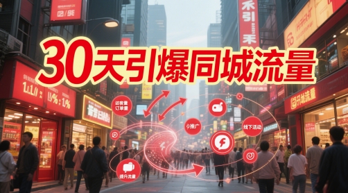 【17975】秦诗诗30天引爆同城流量：团购篇 认知篇 流量篇 来客篇 达人篇 老板人设IP篇 投流篇