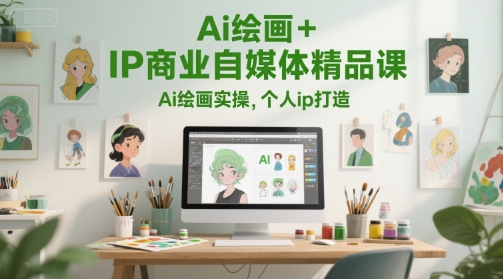 【18280】Ai绘画+IP商业自媒体精品课，Ai绘画实操，个人ip打造