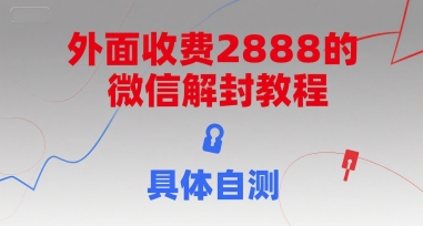 【18516】7月4日新出的外面收费2888的微信解封教程，具体自测