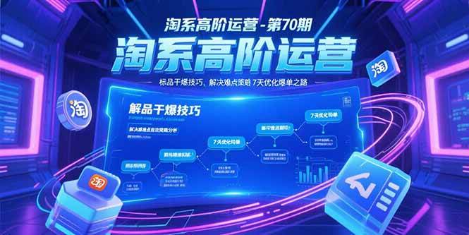 【18574】叮当会淘系高阶运营-第70期，标品干爆技巧，解决难点策略，大佬操盘方法