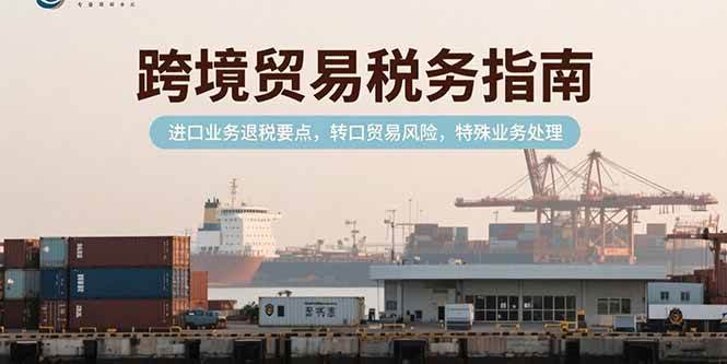 【18682】崔sir跨境贸易税务指南，进口业务退税要点，转口贸易风险，特殊业务处理