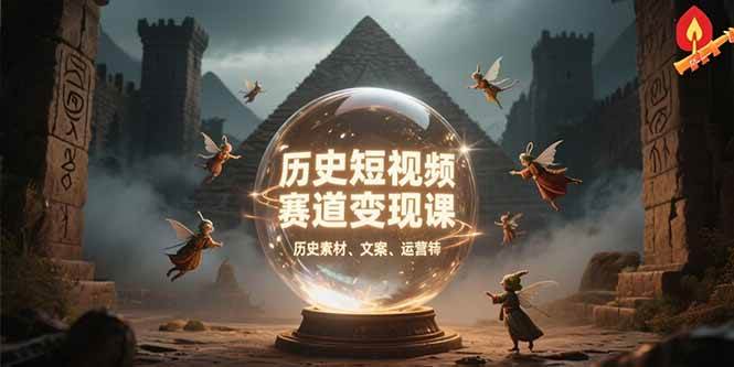 【18733】超哥历史短视频赛道变现课，百集素材库应用，文案剪辑技巧，账号运营全案