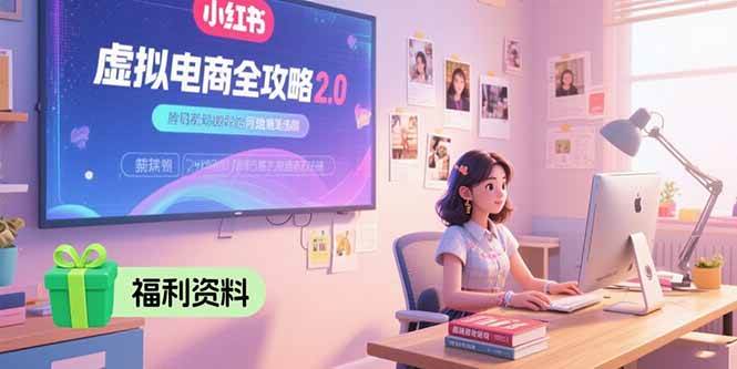 【18747】K哥小红书虚拟电商全攻略2.0，开店选品实操流程，账号定位、货源发布、笔记发布技巧