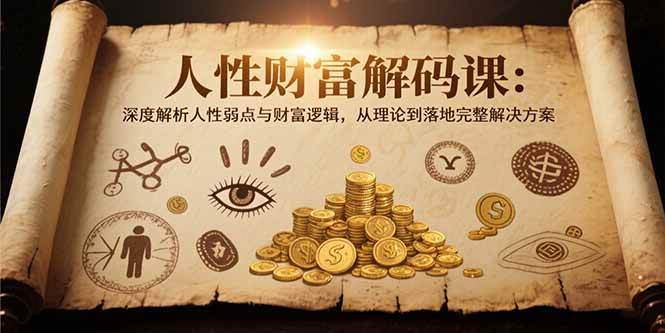 【18814】村西边老王人性财富解码课6.0：深度解析人性弱点与财富逻辑，理论到落地完整解决方案