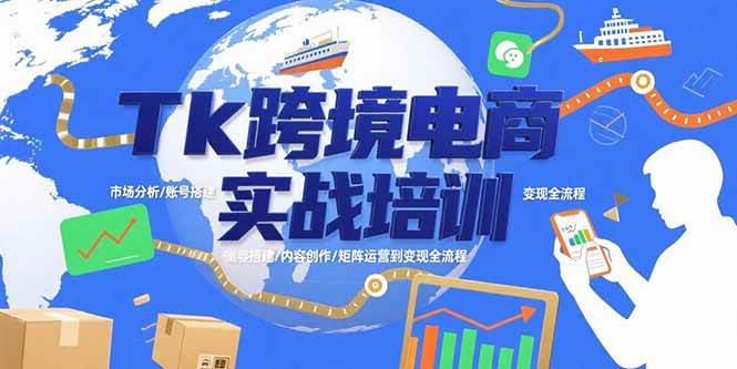 【19052】大亿老师Tk跨境电商实战培训：市场分析账号搭建内容创作矩阵运营到变现全流程