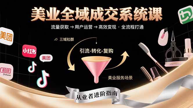 【19205】玲玉老师美业全域成交系统课程：帮助美业从业者打通从流量获取到高效变现全流程