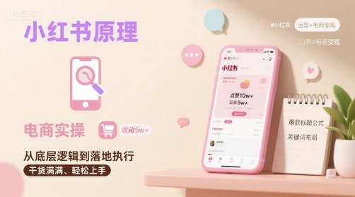 【19445】小红书原理以及详细实操流程，小红书电商教程