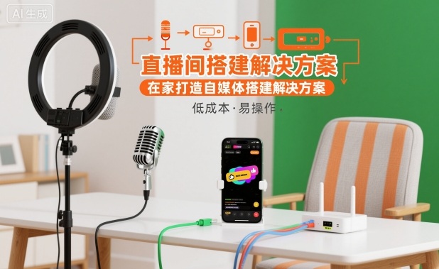 【20267】小猪微课直播间搭建解决方案，在家打造自媒体搭建解决方案