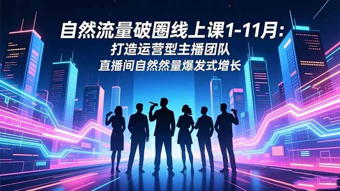 【20433】猴帝自然流量破圈线上课11月17更新：打造运营型主播团队 直播间自然流量爆发式增长