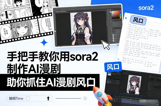 【20861】手把手教你用sora2制作AI漫剧，助你抓住AI漫剧风口