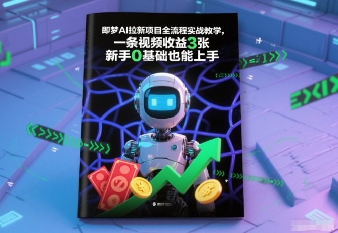 【20862】即梦AI拉新项目全流程实战教学，一条视频收益3张，新手0基础也能上手