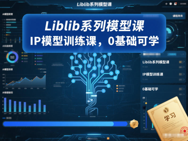 【20960】Liblib系列模型课，IP模型训练课，0基础可学