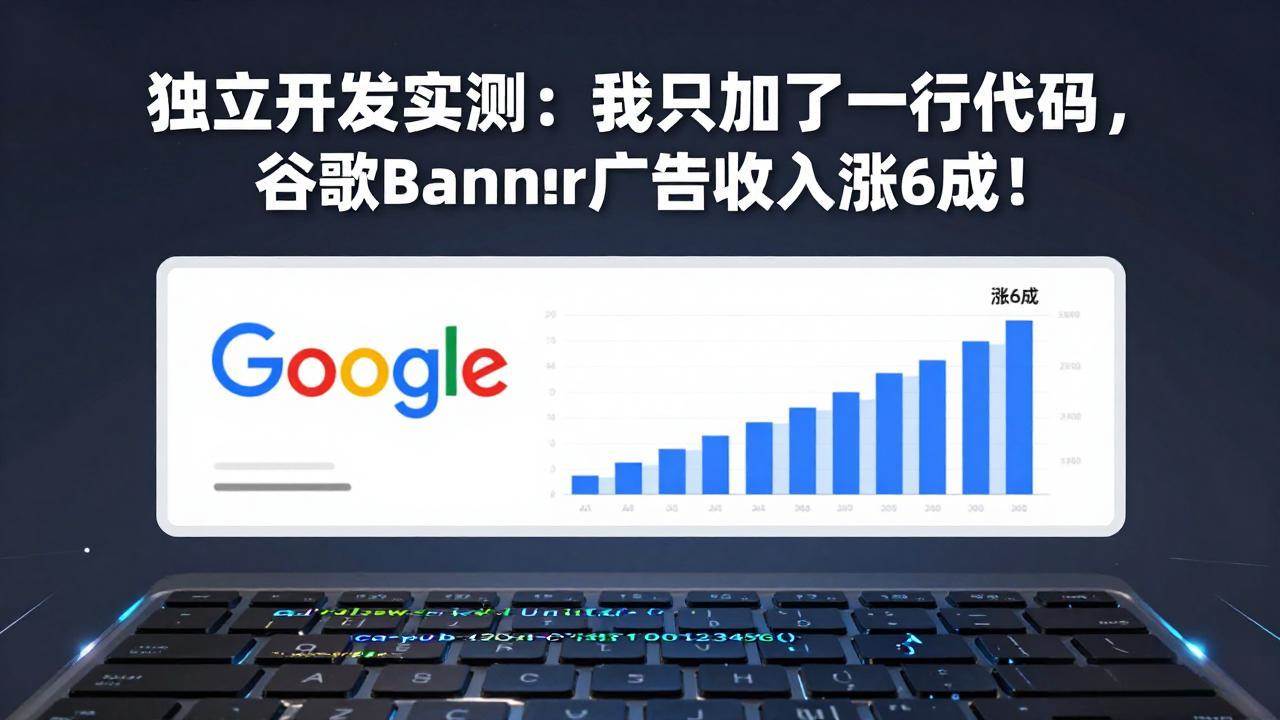 【21421】JACK煜橙付费文章：独立开发实测：我只加了一行代码，谷歌Banner广告收入涨6成！