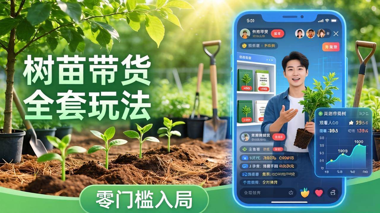 【21454】视频号AI树苗带货全套玩法：零门槛入局，掌握豆包、千问等AI工具制作树苗视频的全套流程